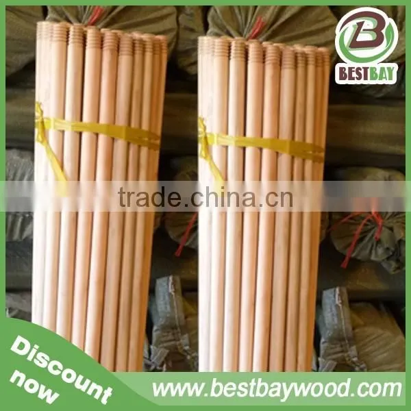 Plain wooden broom handle dia 2.2cm-2.8cm