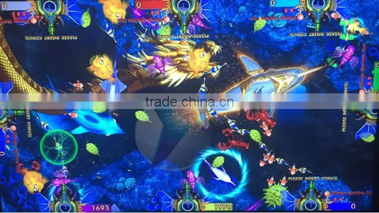 dianfu amusement with low price dragon king fishing game arcade 55 inch screen 8-player ocean monster fish hunter game machine