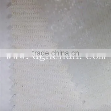 natural white 100g single-sided T/C knitting fabric with low-temperature dot glue