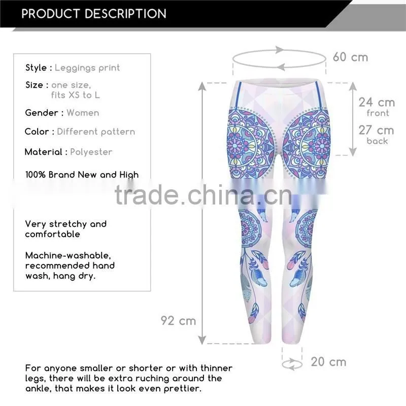 2017 3D Women Printed Leggings Round Fashion sexy design Skinny Leggings