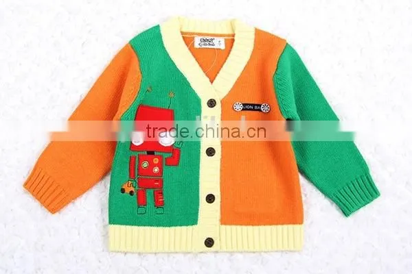 Baby boy back pocket design cardigan sweater