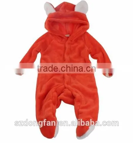 Cartoon Coral Fleece Newborn Baby Romper Costume Baby Clothes Animal Overall Menina Winter Warm Longsleeve Baby Rompers Jumpsuit