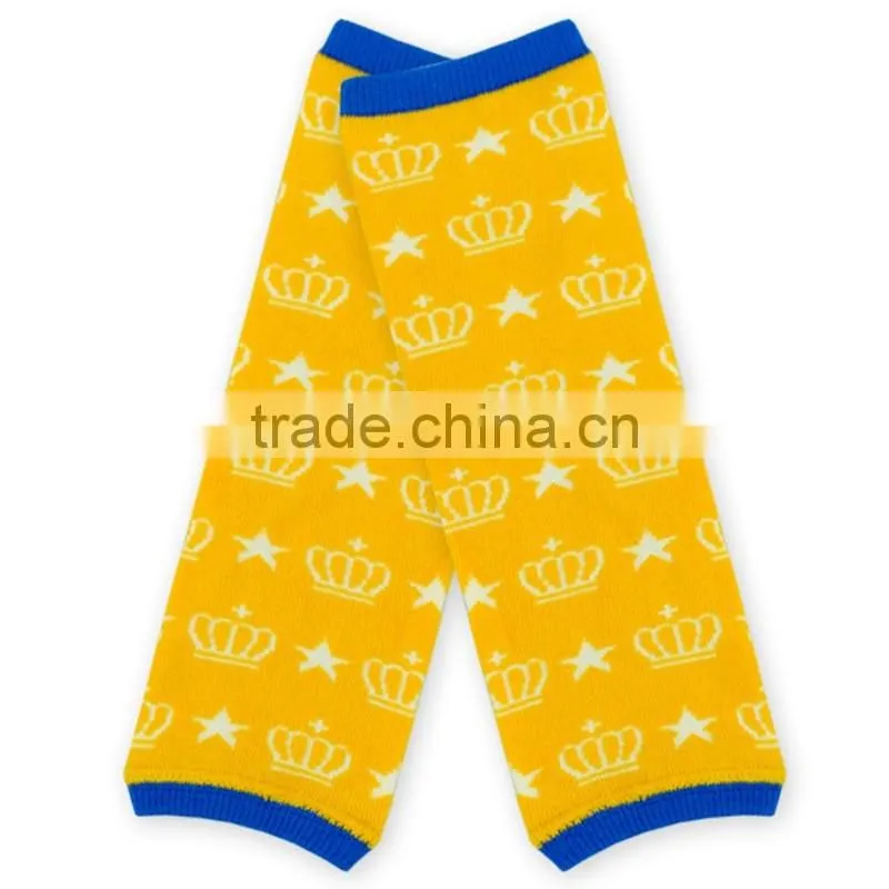 Stylish Crown Printed Fashion Cotton Leg Warmer Kid Knitting Leg Warmer Socks