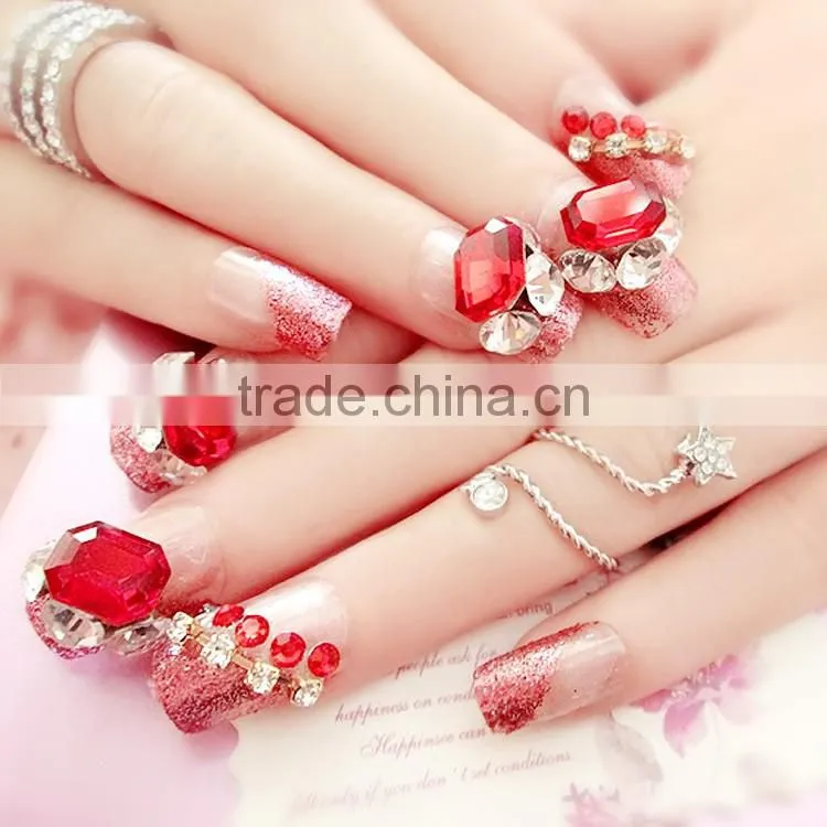 Self-adhesive Nails Glitter Tips With Glue Rhinestone Nails