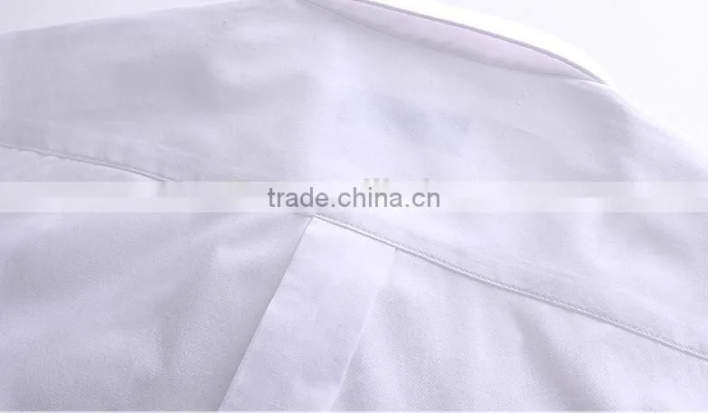 Mens Cotton CVC TC White yellow short sleeve Oxford Shirt