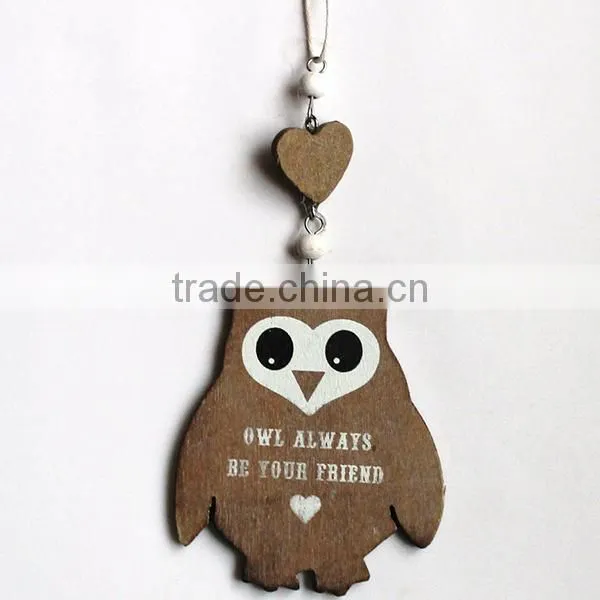 Wood Craft Hanging Cool Owl Always Be Your Friend Decoration Gifts