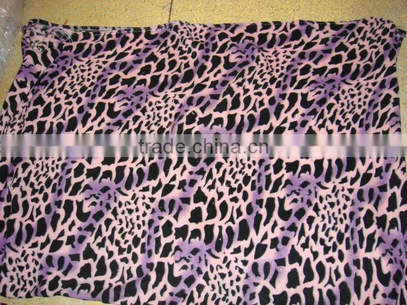 Faux fur fleece blanket