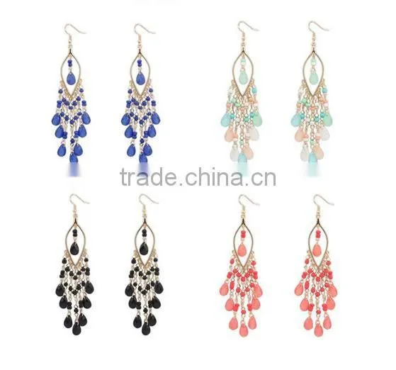 Bohemia fashion beads tassels earring