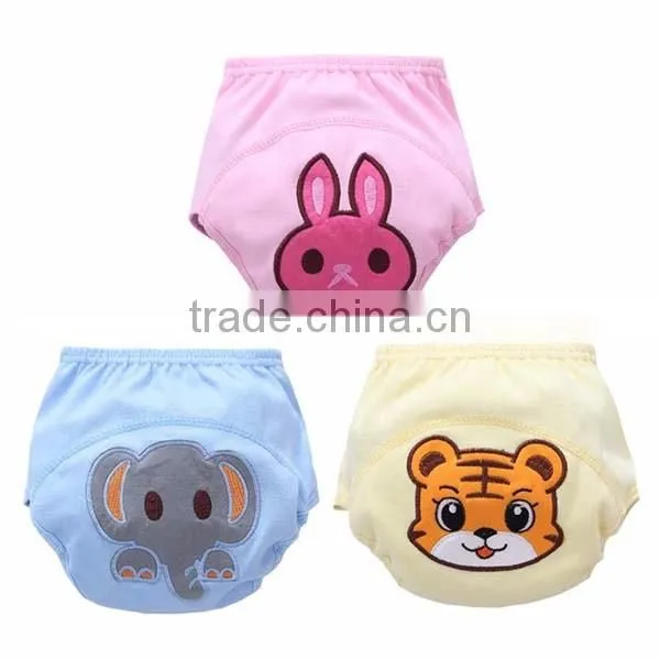 lovely elephant style 3 layers waterproof high quality baby cloth diaper