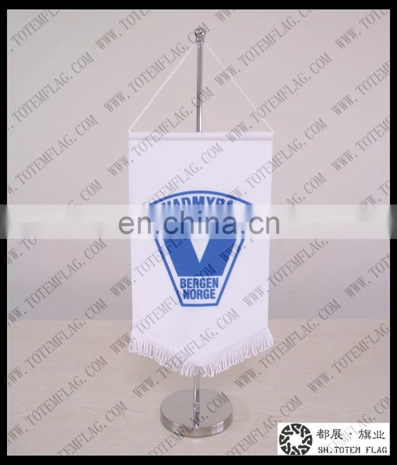 Cheap Custom Pennant Flags with Mini Table Flag Stand
