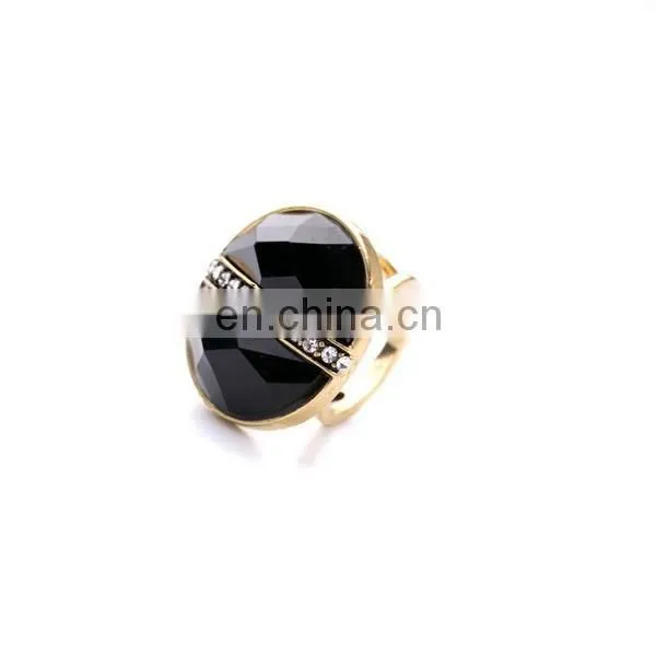Stylish Black Acrylic Diamond Sparkling Knuckle Ring