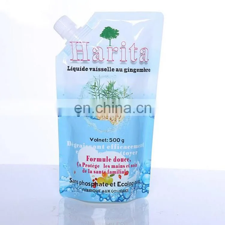 Custom Plastic Laundry detergent Standing Up Spout Pouch