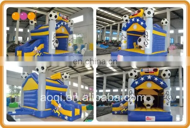 High quality cheapest price backyard small fun city inflatable playland football jumping bouncer combos