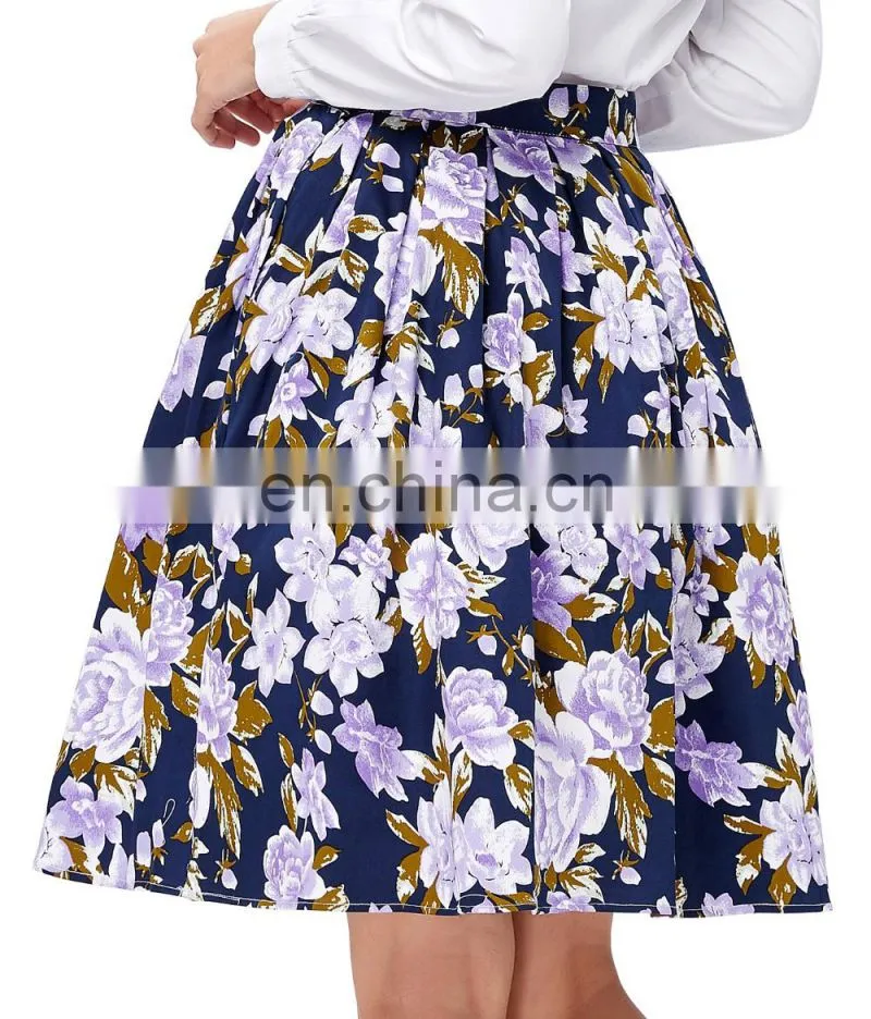 19 Colors ! Grace Karin Cheap Occident Short Vintage Floral Print Cotton 50s Retro Skirt CL6294-9#