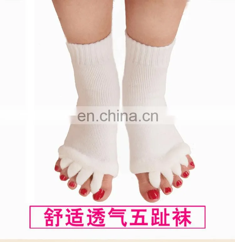 Yoga Sports GYM Five Toe Separator Socks Alignment Pain Health Massage Socks #YG-02