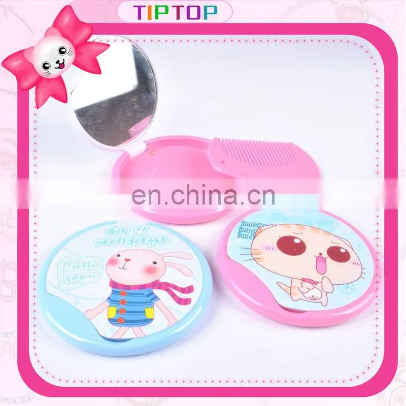 Plastic Pocket Mirror and Comb Set