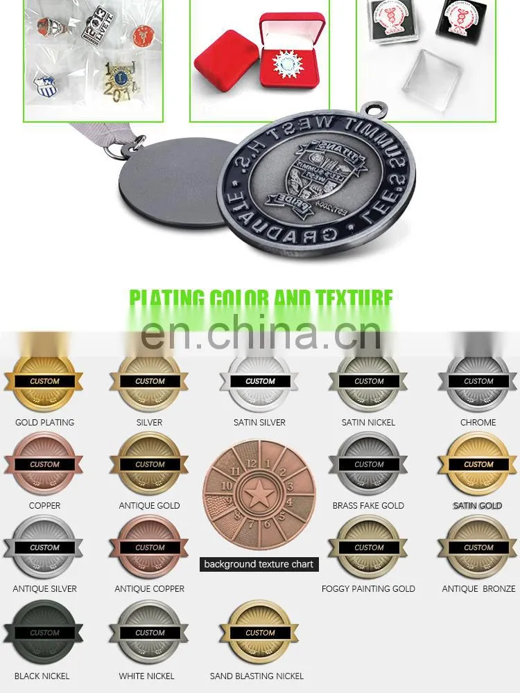 Match laser engraved custom medals no minimum order