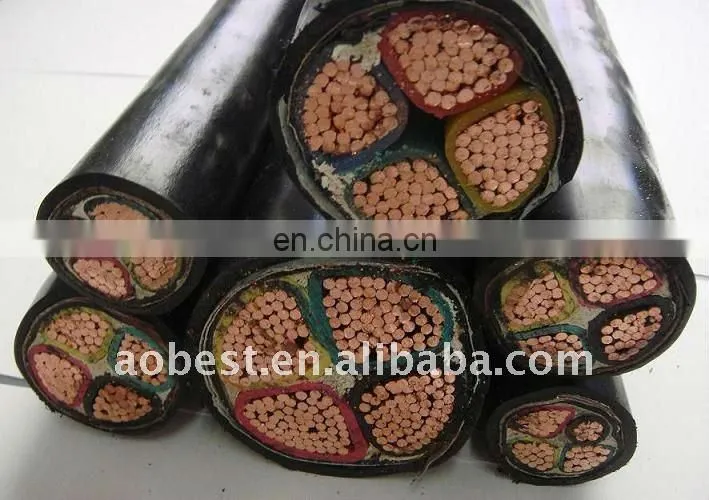 Pay later 33kv high voltage best price 4x 70mm2 copper conductor PVC insulated STA PVC sheathed power cable