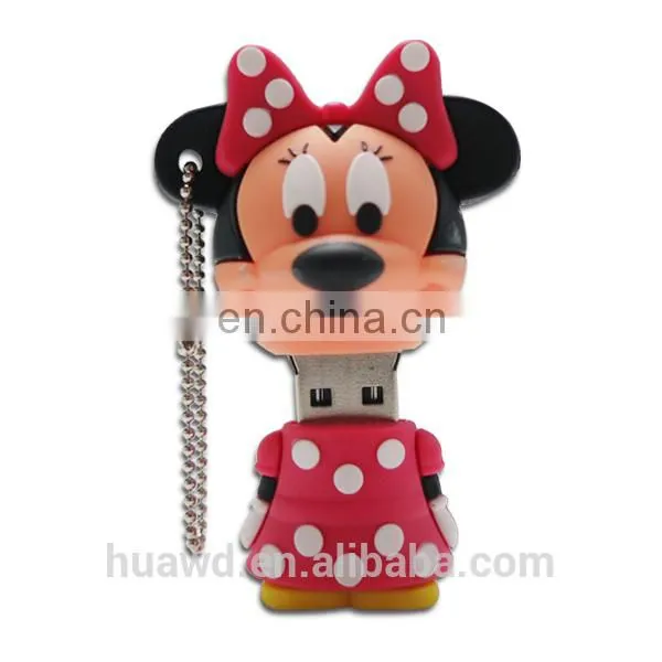 Wholesale PVC material Cartoon anime character custom usb flash drive