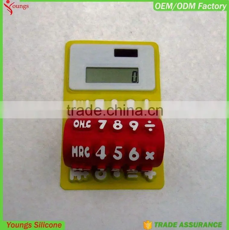 2016 hot sale 8 Digits Silicone Solar Powered Calculator