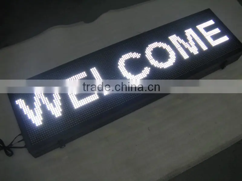 p10 white 128x32dots led message display outdoor from liyi