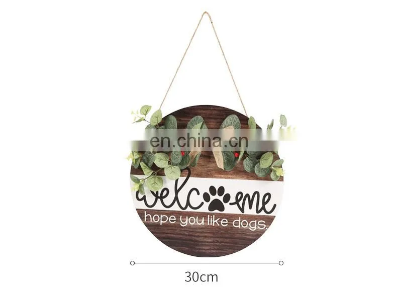 rectangle Wooden Welcome door sign, home festival decoration wooden door to Welcome