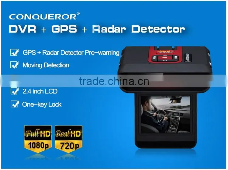 HD Full 1080P Car Radar Detector dash cam