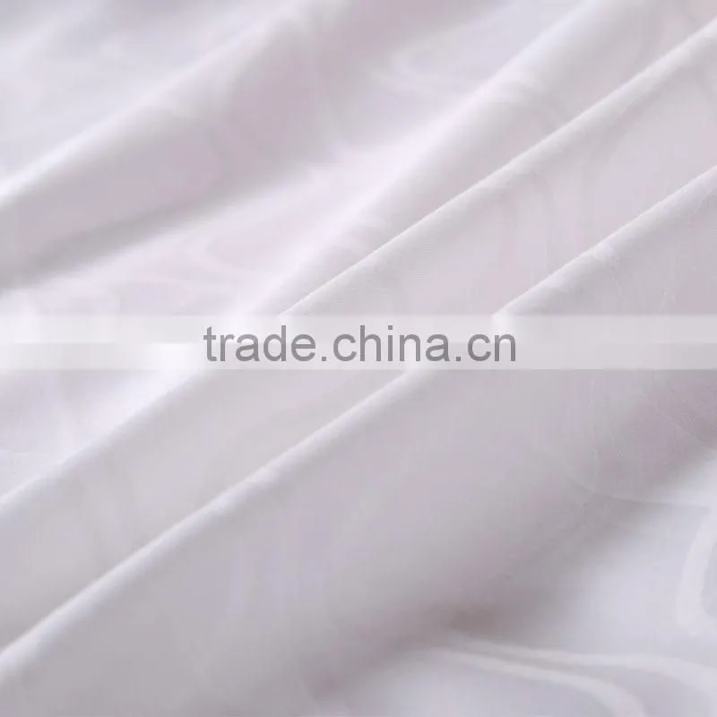 100% cotton white satin hotel donna cover set jacquard hotel bedding set customer LOGO bedding set