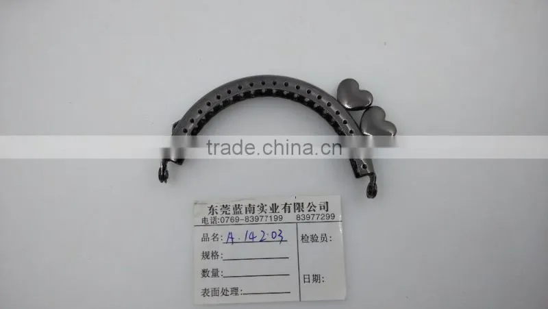 Factory price gun color 8.8*4.8cm metal purse frame for ladies purse