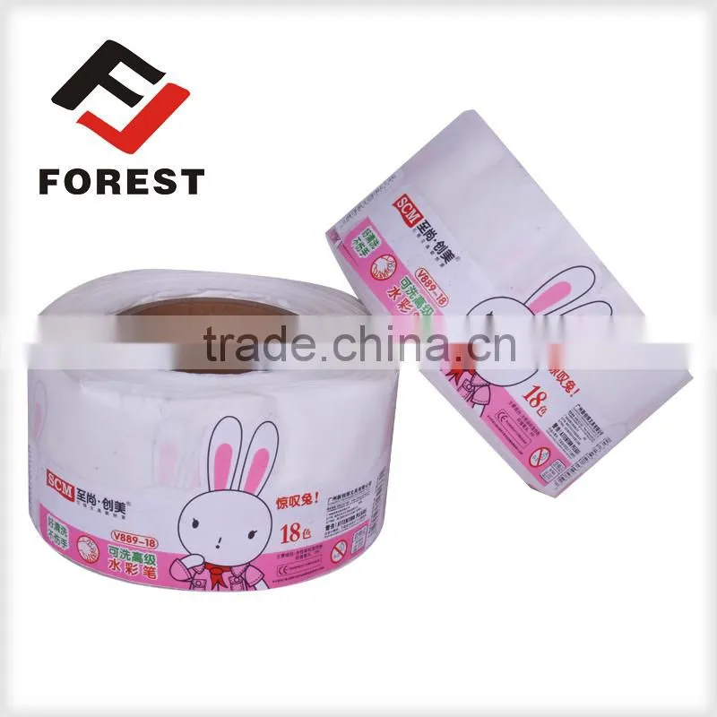 Cheap stationery box sticker label, maker sticker printing label,customized logo sticker
