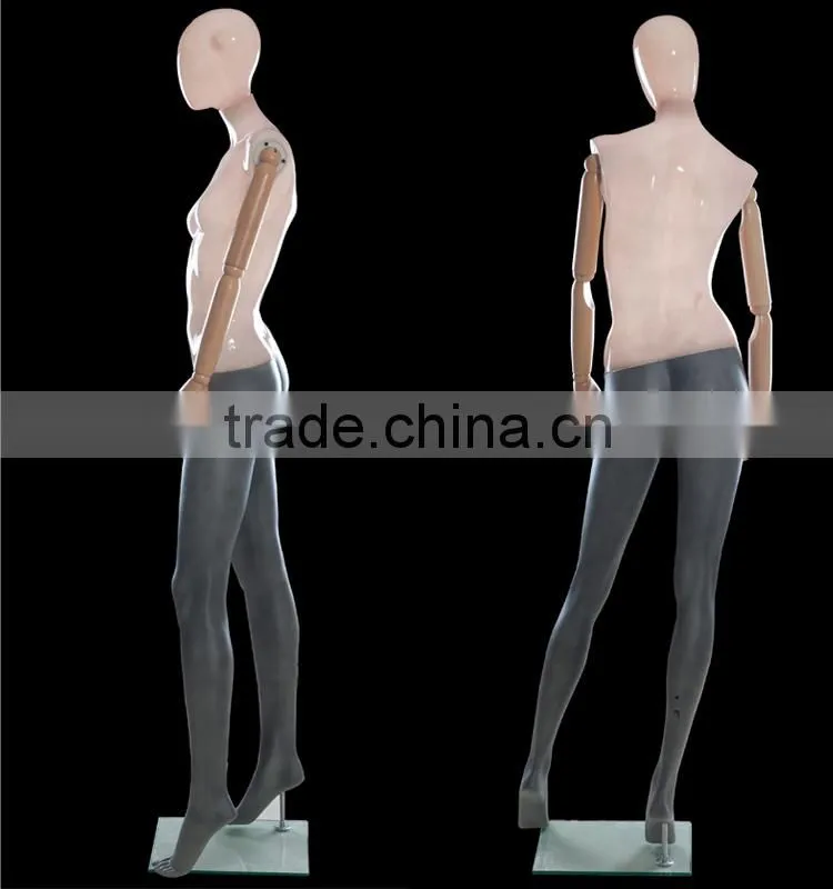 high quality fiberglass stand flexible female mannequin