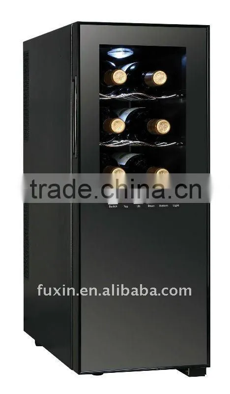 FUXIN:JC-33D.Thermoelectric wine cooler with12Bottles/Slim wine cooler,