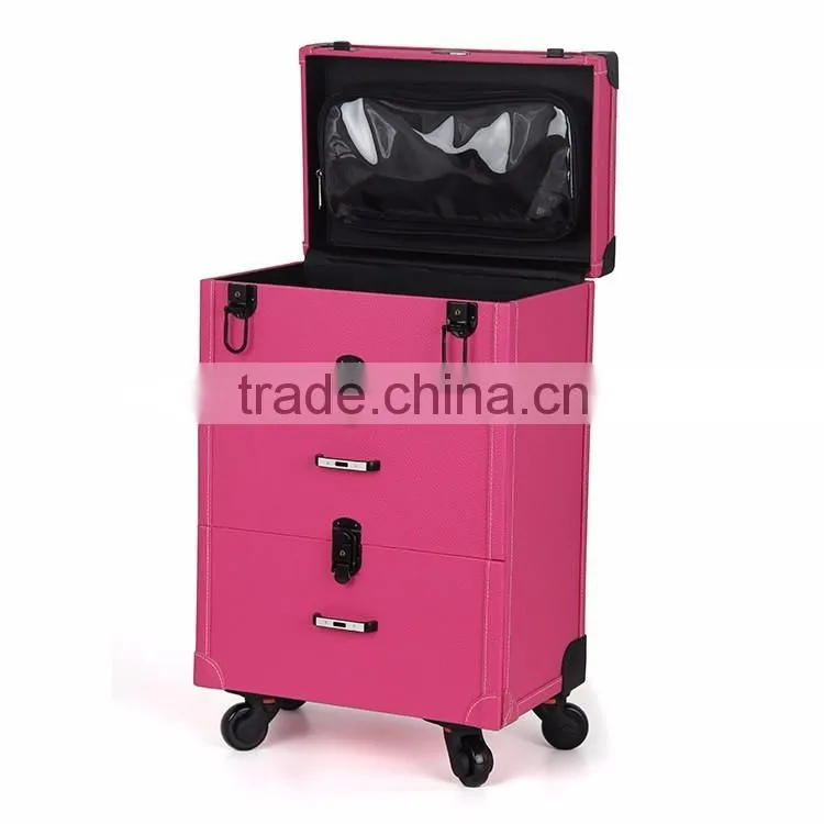 Studio professional 360 degree Trolley case/Rolling Makeup Case with Wheels wholesale
