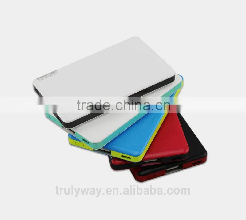 External Ultra-thin 2400mAh Mini design as credit card power bank with Li-polymer battery
