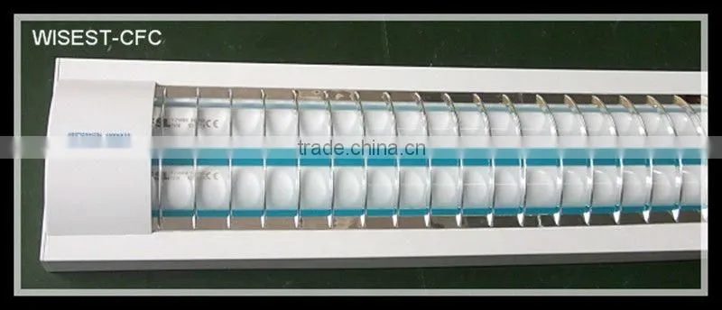 SAA CE ROHS T8 double tube fluorescent light fixture plastic cover t8 2x36w