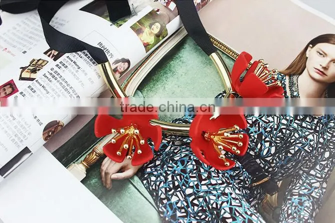 Wholesale Jewelry Handmade Short Collar Flower Necklace Fashion Women Jewelry
