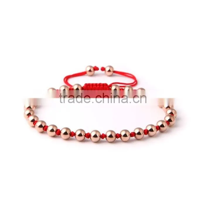 2016 Popular Upscale Rose Gold Lava Stone Buddha Stainless Steel Bracelet Costume Jewellery Match Colorful Cord