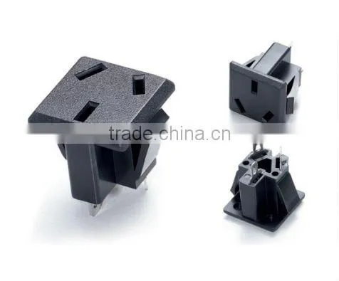 1 gang 3 pin 250V ac power socket female in protection