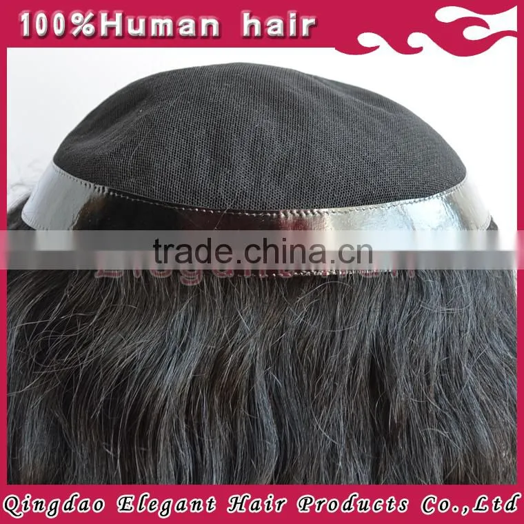 Silk top 100% super quality human remy hair toupee