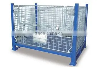 Collapsible powder-coated wire mesh basket