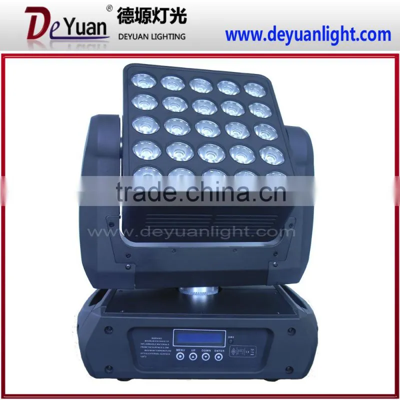 Super bright panel matrix beam led moving head 25PCSx12W 4 in 1 stage light