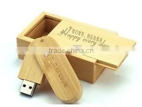 Top Selling Custom Logo 2.0 Wooden swivel USB Flash Drive, promotional gift Wooden USB Pen Drive 8gb/16gb/32gb/64gb