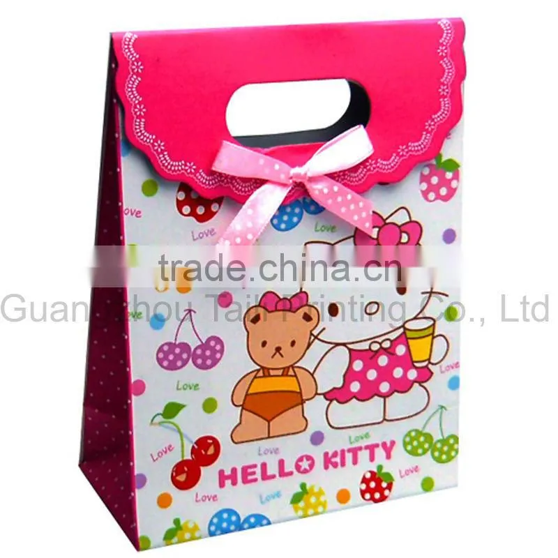 Fancy drawing paper bag carton bag cute bag