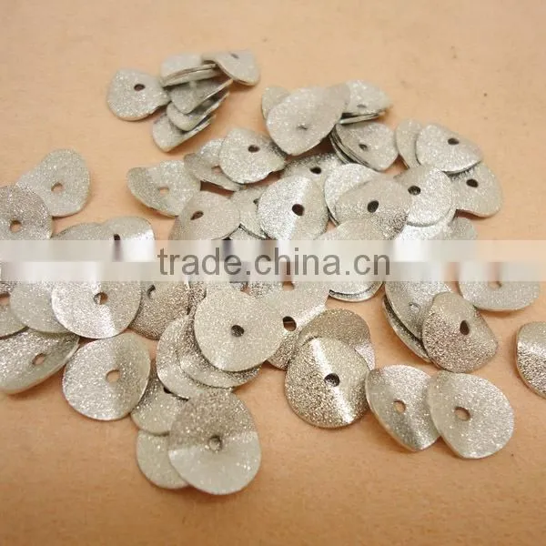 JF8364g Black plated Matte Metal Wavy Disc Spacers Beads,Jewelry Spacers,Gunmetal Curved Disc Beads