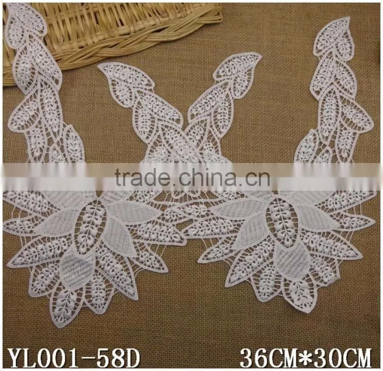 Factory Cheap 36cm*30cm Water Suloble Floral Nylon Woman Flower Embroidery DIY Lace collar design