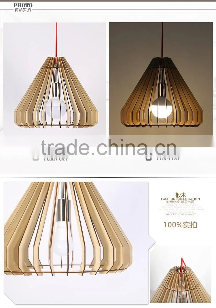 2016 modern ceiling wooden pendant lamp JK-8005B-13 LED pendant light