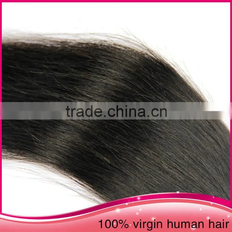 2015 hot selling unprocessed 100% human virgin remy straight hair extensions