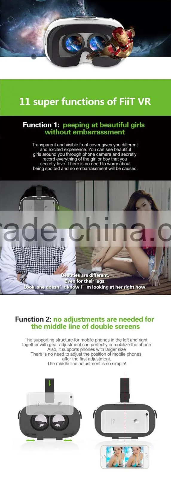 Hot selling Mobile theater video glasses VR Box