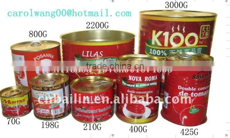 400g BAIHE brix28-30 canned tomato paste