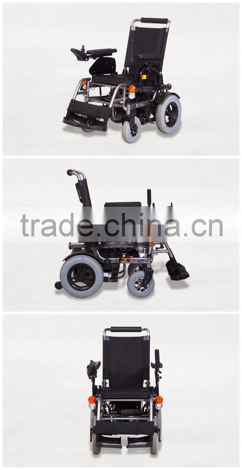 electric power wheelchair with double 350W motors outdoor trip